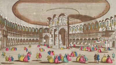 Innenraum der Rotunde, Ranelagh House, London von French School