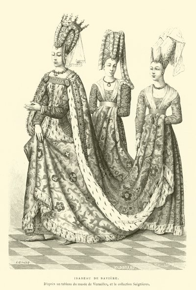 Isabeau de Baviere (Gravur) von French School
