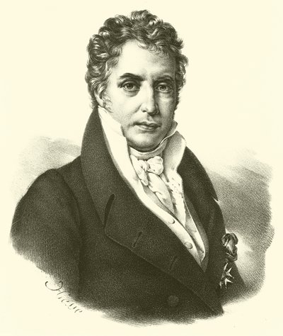 Jacques-Louis David, Porträt (Gravur) von French School