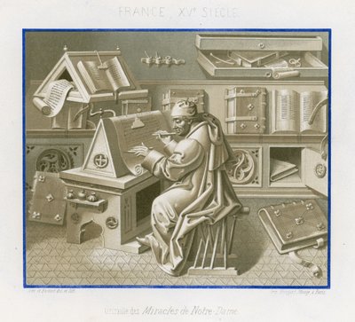 Jean Mielot im Skriptorium von French School