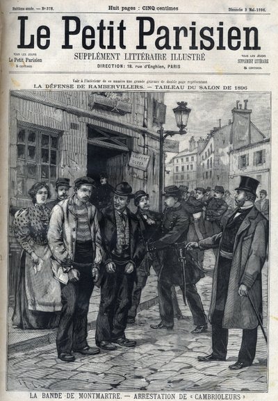 Die Bande von Montmartre: Polizei verhaftet Einbrecher in Paris, in "Le petit Parisien" von French School