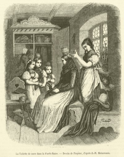 La Toilette de noce dans la Foret-Noire von French School