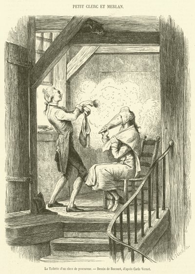 Die Toilette eines Anwaltsgehilfen von French School