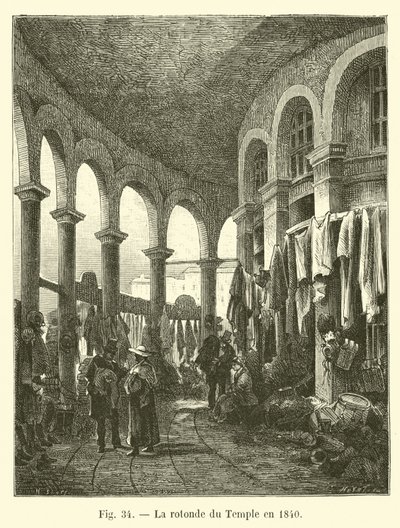 Die Rotunde des Tempels 1840 von French School