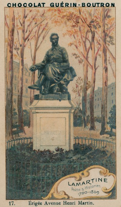 Lamartine, Dichter und Historiker, 1790-1869, errichtet an der Avenue Henri Martin von French School