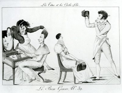 Le Bon Genre - Les Titus et les caches-folie, 1812 von French School