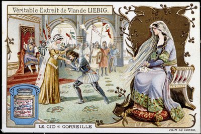 Le Cid von Pierre Corneille (1606 - 1684), Chromolithografie Liebig, 19. Jahrhundert von French School