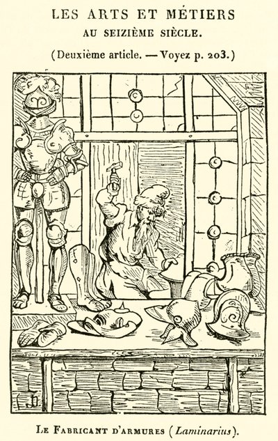 Der Rüstungsmacher, Laminarius (Gravur) von French School