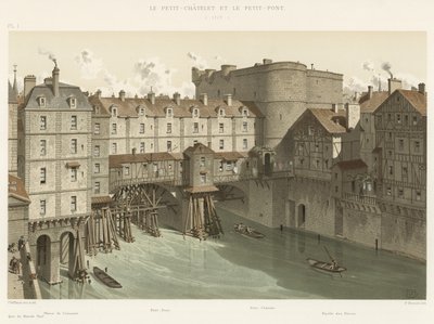 Das Petit-Châtelet und die Petit-Pont, 1717 von French School