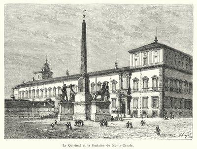 Der Quirinal und der Monte-Cavallo-Brunnen von French School