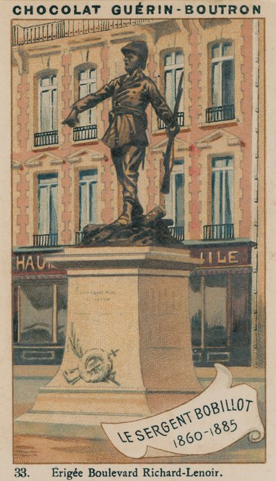 Le Sergent Bobillot, 1860-1885, errichtet am Boulevard Richard-Lenoir von French School