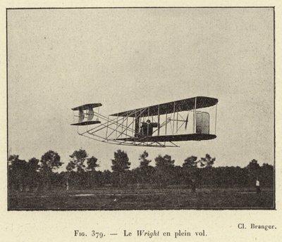 Der Wright im Flug von French School