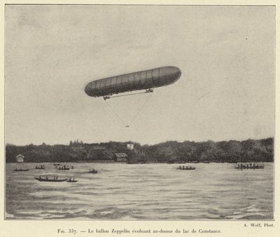 Der Zeppelin-Ballon über dem Bodensee von French School