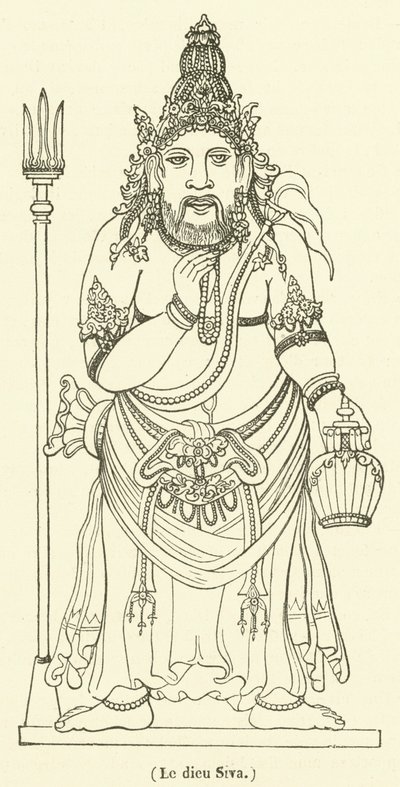 Der Gott Siva (Gravur) von French School