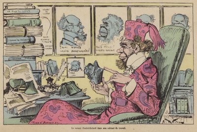 Le savant Poulet-Galard dans son cabinet de travail von French School