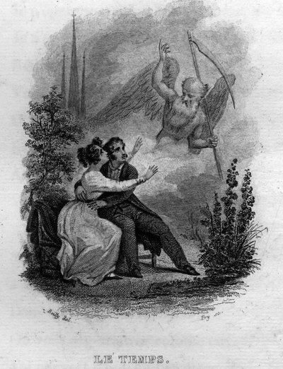 Le temps Chanson de Beranger in „Oeuvres complètes“ (1834) von Pierre Jean de Beranger (1780-1857), französischer Dichter und Liedermacher von French School