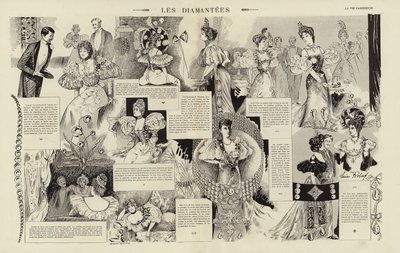 Les diamantees (Gravur) von French School