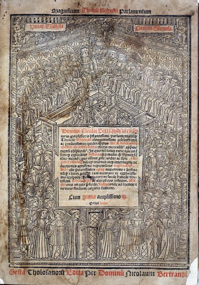 Lit de Justice im Parlament von Toulouse in „De Tholosanorum Gestis“, Nicolas Bertrand, Toulouse von French School