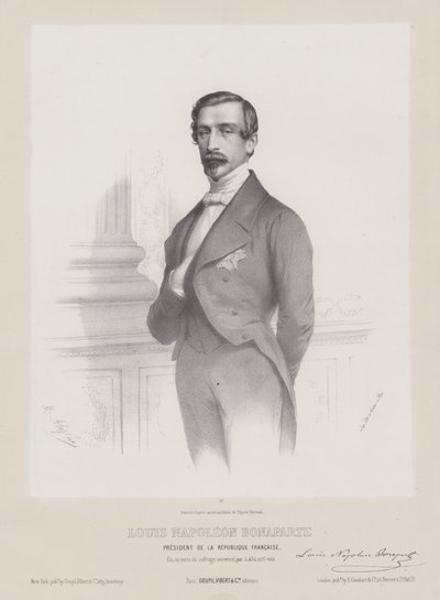 Louis Napoleon Bonaparte, Präsident der Französischen Republik, um 1848 von French School