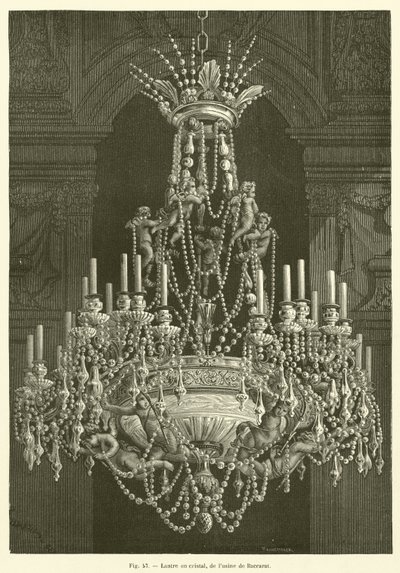 Kristallleuchter aus der Fabrik von Baccarat von French School