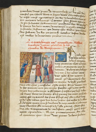 Seite aus Cent Nouvelles Nouvelles, c.1461-62 von French School