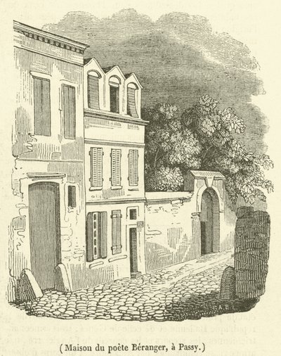 Haus des Dichters Beranger in Passy von French School
