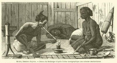 Malaiische Opiumraucher von French School