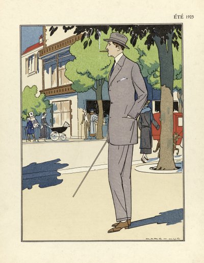 Männeranzug, von Marc-Luc, veröffentlicht 1923 von French School