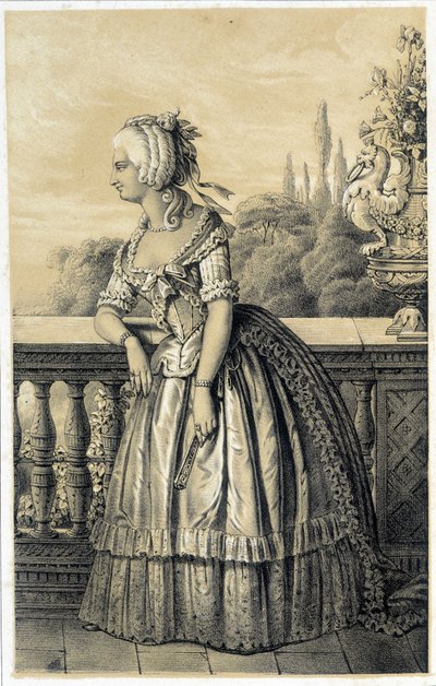 Marie Therese de Savoie Carignan (1749-1792), Prinzessin von Lamballe - in „Galerie historique de la Revolution Française“ von Albert Maurin, Paris 1843 von French School