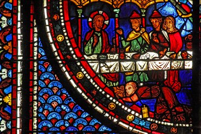 Maria-Magdalena-Fenster: Maria im Haus von Simon von French School