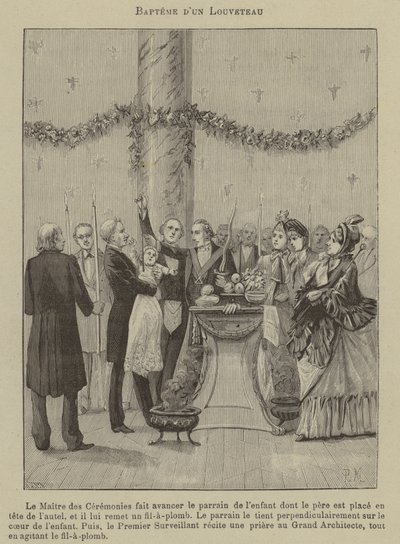 Freimaurerische Taufe von French School