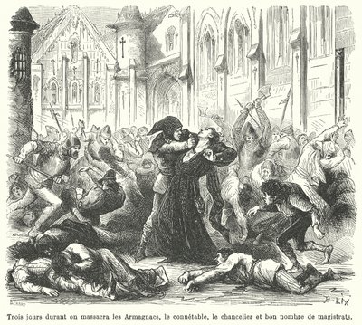 Massaker an den Armagnacs durch die Burgunder, Paris von French School