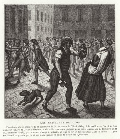 Massaker in Lyon, Französische Revolution, Dezember 1793 von French School