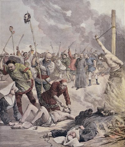 Massaker in China, aus Le Petit Journal, 1891 von French School