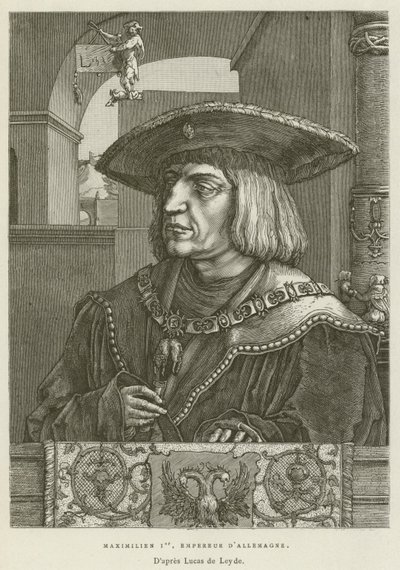 Maximilian I., Kaiser von Deutschland (Stich) von French School