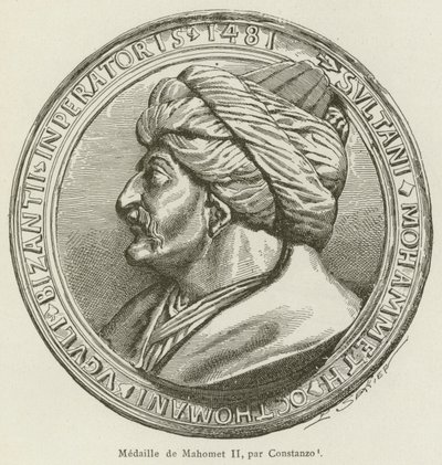 Münze von Mehmet II., von Constanzo von French School