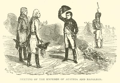 Treffen des Kaisers von Österreich und Napoleon (Stich) von French School