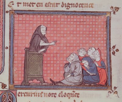 Ms 1044 fol.67 Die Predigt, aus Ovide Moralise geschrieben von Chretien Legouais von French School