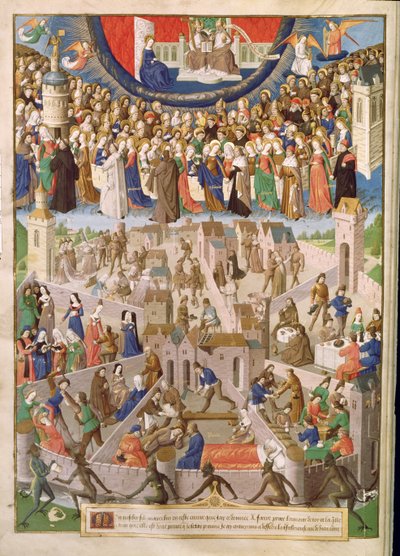 Die Stadt Gottes, aus einer Übersetzung der Werke von St. Augustinus von Raoul de Presles, ca. 1469-73 von French School