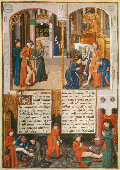 Wunder am Grab von St. Louis, aus Le Livre des Faiz de Monseigneur Saint Louis von French School
