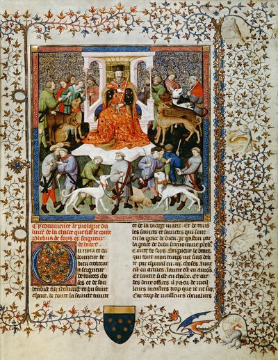 Vorbereitung auf die Jagd, aus dem Livre de la Chasse von Gaston Phebus de Foix (1331-91) von French School