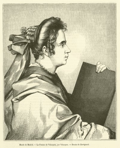 Musee de Madrid, Die Frau von Velasquez (Gravur) von French School