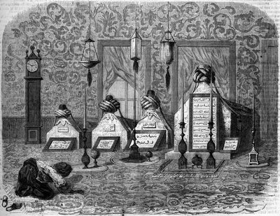 Muslimische Grabkunst: Turbs (Gräber) der tanzenden Derwische. Scutari, Türkei von French School