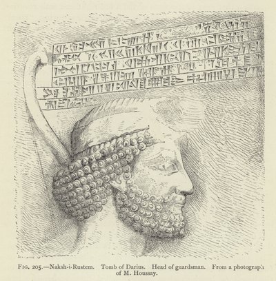 Naksh-i-Rustem, Grab von Darius, Kopf eines Wächters von French School