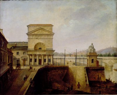 Normandie-Barriere, nahe der Iena-Brücke, vor 1860 von French School