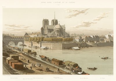 Notre-Dame, Bischofssitz und Kreuzgang, 1750 von French School