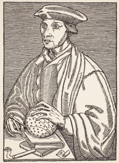 Oronce Fine, Illustration aus Histoire de la Nation Francaise, Sciences, Bände I & II, von Gabriel Hanotaux, 1924 von French School