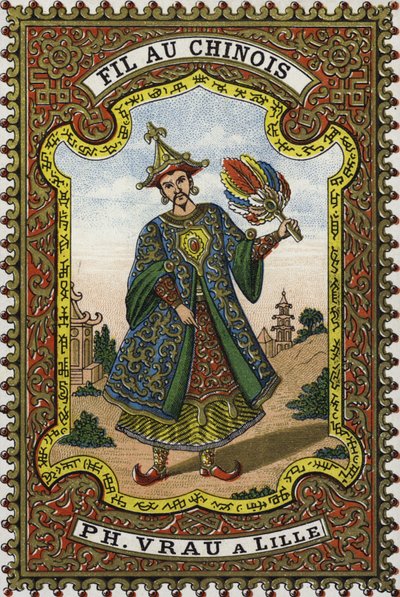 P H Vrau chinesischer Seidenfaden, Lille, Frankreich von French School