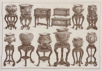 Seite aus dem Katalog des Grand Depot de Porcelaines, Faiences et Verreries von French School
