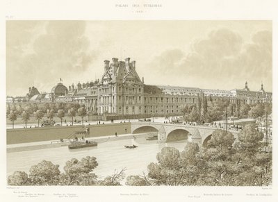 Palais des Tuileries, 1869 von French School